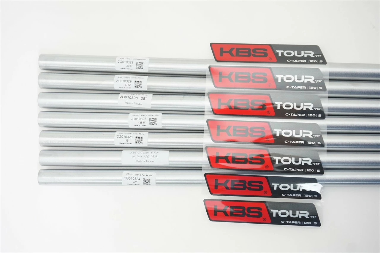 New KBS Tour C-Taper Satin 120 Stiff 4-PW Iron Shaft Set 37.5"-40" .355 Taper 4 New KBS Tour C-Taper Satin 120 Stiff 4-PW Iron Shaft Set 37.5"-40" .355 Taper - Image 2