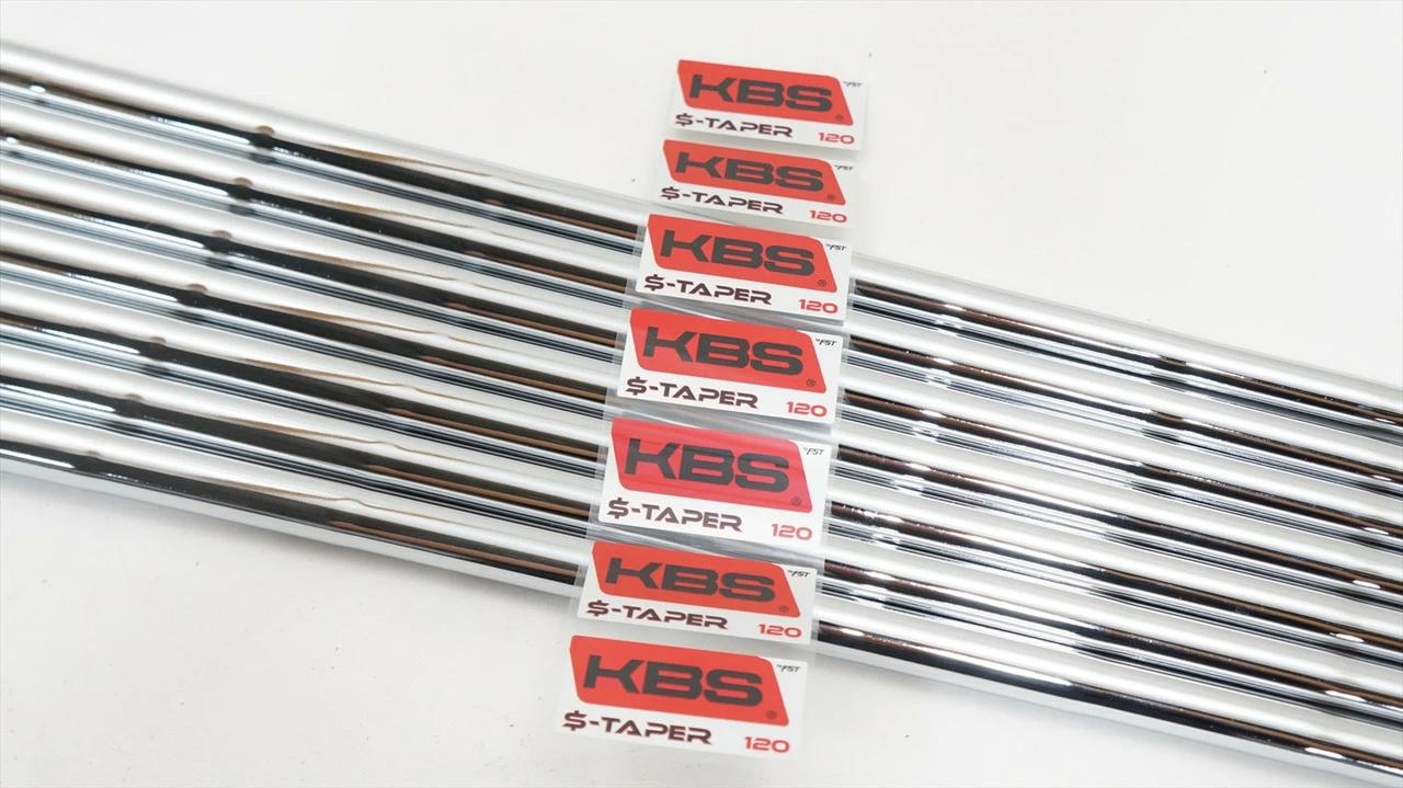 New Uncut KBS $-Taper 120 STIFF 37.5"-40" 4-PW Iron Shaft Set .355 Taper 3 New Uncut KBS $-Taper 120 STIFF 37.5"-40" 4-PW Iron Shaft Set .355 Taper