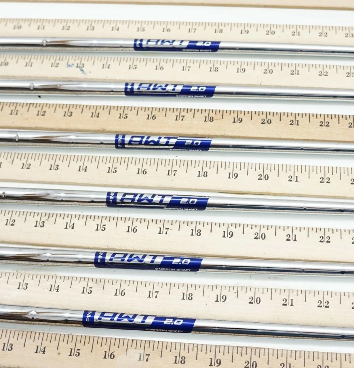 Nippon Ping AWT 2.0 STIFF 104g 6pc 5-PW Iron Shaft Set 34.5"-36.75" .355 936303 3 Nippon Ping AWT 2.0 STIFF 104g 6pc 5-PW Iron Shaft Set 34.5"-36.75" .355 936303