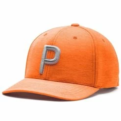 Puma P Snapback Hat -Golf Shop golf hat 2020 puma p 110 snapback hat vibrant orange high rise itempicture