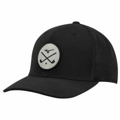 Mizuno Crossed Clubs Mesh Snapback Hat -Golf Shop mizuno crossed clubs mesh snapback hat black itempicture