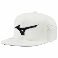 Mizuno Tour Flat Snapback Hat -Golf Shop mizuno tour flat bill snapback hat white black itempicture