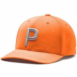 Puma Youth P Snapback Hat -Golf Shop puma 2022 youth p snapback hat vibrant orange itempicture