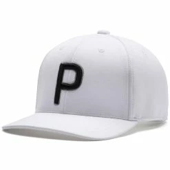 Puma Youth P Snapback Hat -Golf Shop puma 2022 youth p snapback hat white itempicture