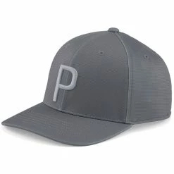 Puma P Snapback Hat -Golf Shop puma 2023 p snapback hat slate sky ash grey itempicture