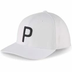 Puma P Snapback Hat -Golf Shop puma 2023 p snapback hat white black itempicture
