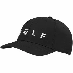 TaylorMade Lifestyle Golf Logo Hat -Golf Shop taylormade 2022 lifestyle golf logo hat black hero itempicture