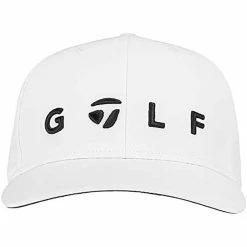 TaylorMade Lifestyle Golf Logo Hat -Golf Shop taylormade 2022 lifestyle golf logo hat white front itempicture