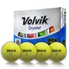 Volvik Crystal 3 Piece Golf Balls - Yellow (1 Dozen) -Golf Shop volvik crystal golf balls yellow 1